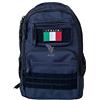 ALGI Zaino Tattico Xsmall con Molle 25 Litri Blu Navy con Bandiera Italia