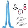 PRMTYUP Amaca Aerea, Altalena per Yoga Aereo, Amaca per Danza Acrobatica, Amaca per Yoga Aereo, Attrezzatura per Yoga Aereo, Kit di Ferramenta per Seta Aerea, per Danza,B,10M*1.5M