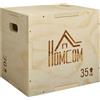 HOMCOM Box jump pliométrie 3 en 1 appareil boîte à sauter musculation fitness & crossfit plyobox pour box training 40,5/35,5/30,5 cm en bois