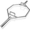 COSTWAY Barra della Trappola Olimpica, Barra Esagonale Pieghevole con Manici Zigrinati, Manicotti 25 cm e Molle, Olympic Hex Trap Bar per Sollevamento Pesi e Bodybuilding, Carico 363 kg (Nero)