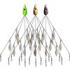 Saihisday Alabama Umbrella Rigs 5 Arms Ombrello A-Rig Swimbaits con 8 foglie di salice per pesca spigola con girelle a barile per trota Persico Walleye