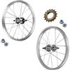 ECOVELO Ruota/Cerchio Anteriore + Posteriore 16" x 1.75 Per Bici 16 pollici Bimbo Graziella + PIGNONE 16 DENTI 1 Velocità