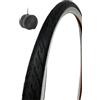 ECOVELO COPERTONE 24 X 1.75 (47-507) + CAMERA PNEUMATICO BIANCO NERO X GRAZIELLA BICI OLANDA BICICLETTA DA DONNA 24"