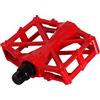 Generic Pedali per Bicicletta, Pedali Durevoli, Piattaforma per Bicicletta 3 Colori Vivaci in Alluminio da Esterno per Ciclismo su Strada, Bici (rosso)