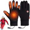 Eznaobo Guanti riscaldati elettrici, con batteria ricaricabile, schermo tattile, impermeabili, guanti termici invernali, per moto, ciclismo, equitazione, caccia, pesca, sci, neve, guanti scaldamani (XL)