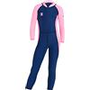 Wanym Muta per Bambini Maniche Lunghe, Costume da Bagno Termico in Neoprene da 2mm, Tute Umide da Ragazzo e Ragazza per Bambini Caldo Manica Lunga Costume da Bagno per Immersioni Nuoto Surf,Rosa,L