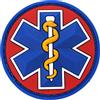Mil-Spec Monkey Emt Star PVC patch (rosso/bianco)