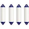 PARACHINISHOP PARABORDO POLYFORM 4 Pezzi F2 Ø MM 220 X 610 Bianco Calotta Blu Accessori Barca Nautica