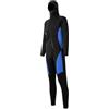 F Fityle Mute Complete 3mm Muta Uomo Donna Muta da Sub in Neoprene Cerniera Frontale Felpa con Cappuccio Snorkeling Tuta da Surf Manica Lunga, XXL