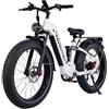 RZOGUWEX Bicicletta elettrica, EBIKE fuoristrada da 26 pollici per adulti con batteria rimovibile agli ioni di litio da 48 V 25 Ah, 7 velocità con doppio freno a disco idraulico e doppi ammortizzatori