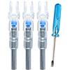 Deeabo Cocche Luminose a Forma di Freccia 3 Pezzi da Caccia da Caccia Arco Illuminato da 6 2 Mm con Freccia Illuminata a Coda di Coppa Luminosa Blu Blu