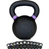 Diamond [Kettlebell Ghisa Pro 4-36 Kg] Peso In Ghisa Nera Opaca, Maniglia Grip 25-38 Mm, Pesi Per Cross Training, Allenamento Funzionale E Forza, Home Gym E Palestra (16 Kg)