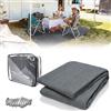 Sonnewelt Tappeto per veranda e tenda 250x400cm, Tappetino da campeggio di alta qualità, Antiscivolo e traspirante, Tappeto per tenda blu-grigio, Tappetino da campeggio per esterni con 12 fori, 13