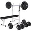 GORILLA SPORTS® Panca Pesi Multifunzione Regolabile - Pieghevole con Porta, Bilanciere e Manubri con Dischi 38/70/100 kg - Piana/Inclinata, Struttura Robusta Max 200 kg - Palestra Casa Fitness