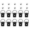 Bnineteenteam 10pcs Anelli D di Rigging di Kayak, Anelli D di Attrezzatura di Pesca di Outfitting con Le Viti M6 per l'accessorio del Kit di Bungee della Canoa