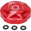 Buachois Copri Forcella Anteriore Bici, Tappo Sospensione, Copri Camera D'Aria Forcella Anteriore con 3 Rondelle, Assorbimento degli Urti Copri Spalla Aria Gas Protezione Valvola Parti per Mountain Bike(Rosso)