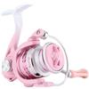 Generic Mulinello da pesca spinning leggero viola rosa 3 + 1BB Rapporto di trasmissione 5.2: 1 Bilanciere con bobina in metallo Max Drag da 8 kg(PINK_1500 SERIES)