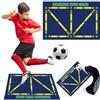 Starnearby Tappetino da Calcio per Allenamento, Tappetino Calcio Allenamenti Dribbling, Tappetino da Allenamento per Passi da Calcio, Allenamento Calcio per Bambini (Tappetino Brasile)