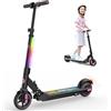 EVERCROSS EV06C Monopattino Elettrico, 6,5'' Monopattino Elettrico pieghevole per Bambini dai 6 ai 12 anni, fino a 15 KMH e 8 KM, display a LED, luci LED colorate, E Scooter per Bambini Bambine