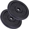 ScSports - 2 Dischi da 5 kg per bilanciere, foro 30 mm
