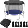 Xiao Ren 183-427cm Copertura Parasole per Trampolino Tenda Telo Protettivo Copertura per Trampolino da 6/8 Pali, Resistente ai Raggi UV, Antipolvere & Impermeabile, Parcos Giochi all'aperto in Giardino