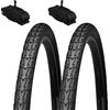 DSI 2 COPERTONI 700 X 35 + CAMERE VALVOLA AMERICA PNEUMATICI NERI 28 1 5/8 3/8 (37-622) X BICI CITY BIKE TREKKING