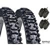 RMS N°2 Copertone/Pneumatico 20 x 1.95 (50-406) Bici MTB Nero + N°2 Camere