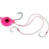 Generico Pronto Pesca Piombi Vertical Ball KAB - Completo di Assist Hooks - Pink Rosa Fosforescente - Hook Saltwater 7/0 Trolling Speciale Dentice Cernia Palluccella Glow Jigging (1pz 200gr con Assit Hooks)
