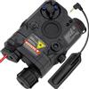 NURCIX Airsoft PEQ-15 IR Laser + Visible Red Laser + White LED Flashlight (Black)(T)