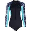 WYYHAA Nero,M,Muta in Neoprene da 2 Mm da Donna, Shorty Intero a Maniche Lunghe con Zip Frontale, Costume da Surf Per Surf, Nuoto e Immersioni, UPF 50+