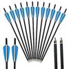 AMEYXGS 12 pz Bulloni Balestra Frecce di Balestra in Carbonio Crossbow Frecce 16 17 18 20 22 per Caccia Tiro con L'Arco Balestra Frecce (Blue, 18)