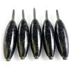 Generico PMfishing Kit 5 Piombi da Pesca Scorrevoli Siluro Storione Carpa Pesca a Fondo Lago Fiume PM Fishing Piombo Plastificato Break Line (100gr 5pz)