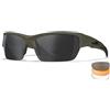 Wiley X WX Valor - Occhiali sportivi da uomo, occhiali protettivi, occhiali da sole tattici militari, occhiali da corsa, ciclismo, escursionismo, pesca, mountain bike