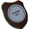 Hole Gadget ® | Crest Personalizzato con Base in Legno 22x18 cm e Targa Personalizzata in Metallo Premiazioni Personalizzate Istituzionali Ricordo e Ricorrenze (25.619D)