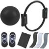 Generico Set Attrezzi Pilates, Set Anelli Palle Pilates Portatili, Kit Pilate Casa Donne Fascia Resistenza E Tonificazione, Kit Yoga Pilate Attrezzi Allenamento Casa Sets Per Yoga P-ilates