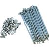 GBWCNG Raggi elettrici per bicicletta, diametro 12 G, lunghezza 2,5 mm, 56-240 mm, raggi #45 in acciaio + nippli 37 pezzi/lotto (130 mm)