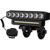 ICDKOYK Illumina il percorso Faro per bici a LED impermeabile con modalità a 6 velocità ABS Luce anteriore per bicicletta Accessori per biciclette Campanello per bicicletta