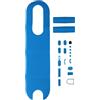 Besttoolifes Set di pedane e manopole per manubrio per scooter elettrico Xiaomi M365, in gomma antiscivolo, con porta di ricarica, protezione antipolvere, 560 x 133 mm (blu)