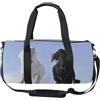 HMZXZ Borsone sportivo da viaggio con cavallo bianco nero bianco per donne e uomini, animali ragazze ginnastica danza borsa fine settimana borsa da notte borsa da allenamento fitness