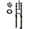 RUJIXU Forcella Ammortizzata 26X4.0 Anteriore Bici Elettrica MTB Freno A Disco Sterzo Smorzamento Aria 1-1/8 Bicicletta 170mm Escursione QR ATB/BMX(Black)