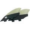 UP SURF UPSURF Tavola da Surf FCS Pinne Fibra di Vetro a Nido d'Ape Aletta Chiglia 2 Pinne Surf Thruster (FCS Bianco+Nero)
