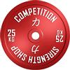 Strength Shop - Dischi per manubri calibrati - neri, ogni coppia da 0,25 kg a 25 kg - 50,5 mm (Adatti per tutte le barre olimpiche) - Tolleranza di peso di +/- 10 g (2 x 20 kg)
