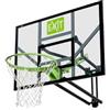 DUTCH TOYS EXIT Toys Galaxy Tabellone da Basket per Montaggio a Muro - Cerchio da Basket, Rete e Materiale di Fissaggio - Tabellone Regolabile in 5 Altezze - Per Bambini e Adulti - Telaio Robusto - Verde/Nero