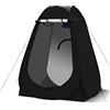 LEMROE Tenda fasciatoio pop-up per esterni, con buona ventilazione, spazio per la privacy, per campeggio, picnic, pesca, spiaggia, riparo dal sole all'aperto, doccia, WC (nero, 150)
