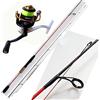 generico canna da pesca spinning cucchiaino trota lago trout area kit mulinello con filo trota