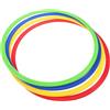 INOOMP 4pezzi Anelli di Agilità Plastica per Allenamento di Calcio Cerchi per Allenamento di velocità e Agilità Giochi di Salto e Drills di Coordinazione