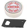 EVTSCAN Accessorio per tavola da Surf in paraffina Portatile Antiscivolo Skateborad Wax con Pettine per Cera(Warm Water Wax)