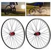 SOLOCJNL Set di ruote per mountain bike, 27,5 pollici, in lega di alluminio, per mountain bike, mozzo rosso, sgancio rapido anteriore posteriore, 200 kg, carico adatto per cassetta 7/8/9/10/11/12S