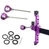 SHARROW Tiro con l'arco Mirino Ricurvo Mirino Singolo Mirino 0.019 Mirino in Fibra Ottica Mirino 1 Pin per Mirino da Caccia Accessori (Viola)