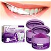 Caduola V34 Sbiancante per denti viola, Sbiancante per denti, Polvere sbiancante per denti Sapore di menta per tutti i tipi di denti (3 PCS)